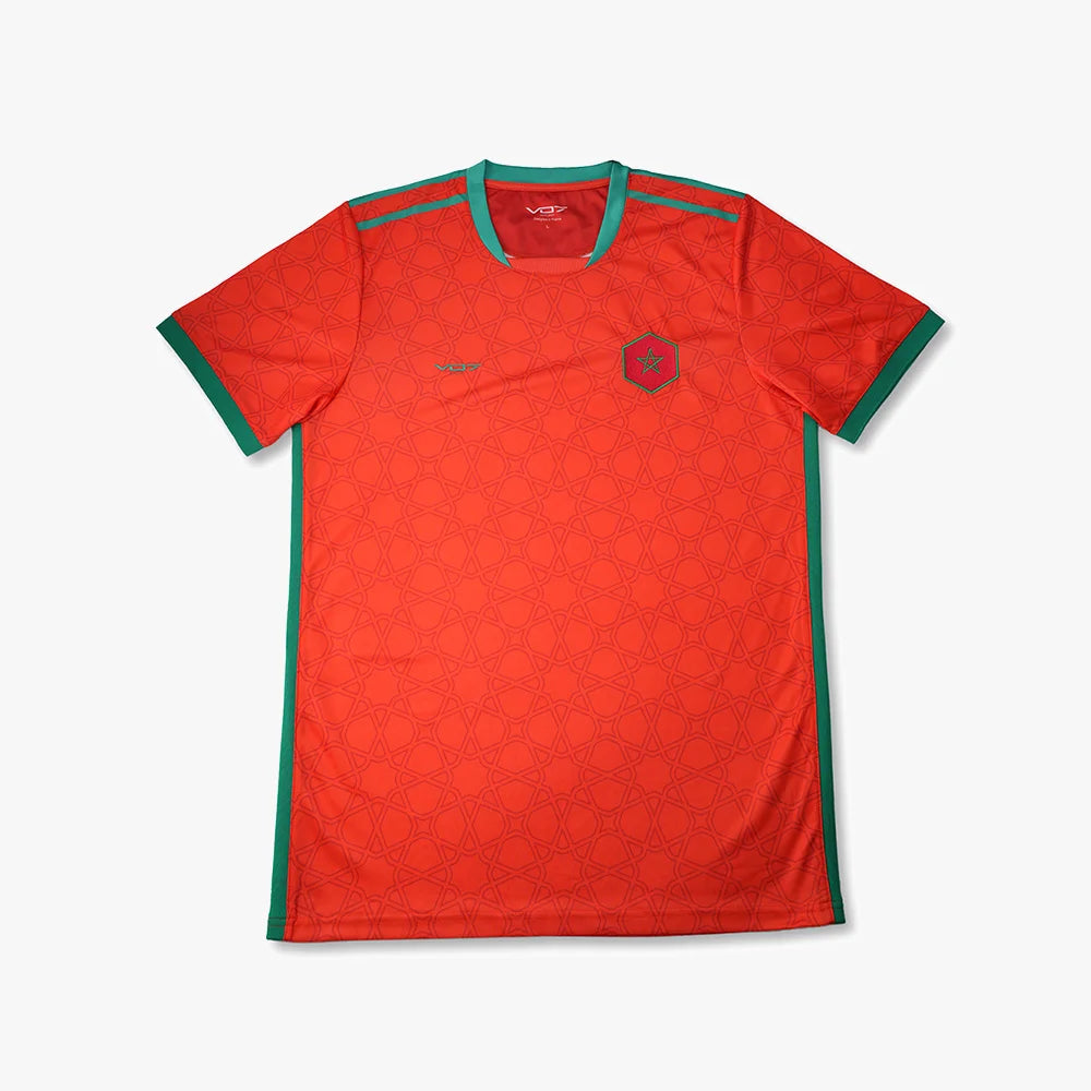 V 07 MAILLOT MOROCCO RED T-SHIRT ROUGE 1