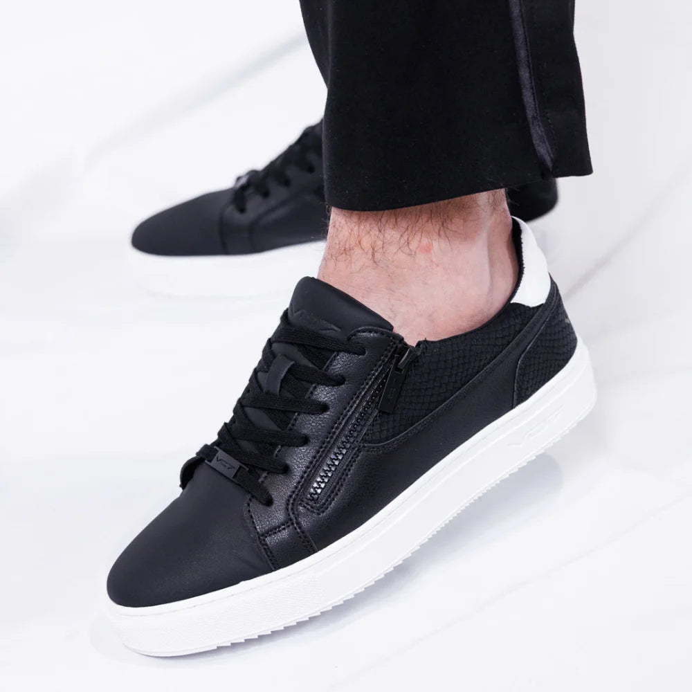 V 07 ROMA SNAKE BLACK SNEAKERS NOIR 2