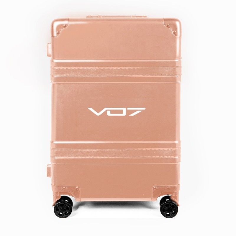 VO7 PINK ALUMINUM CARRY-ON CASE