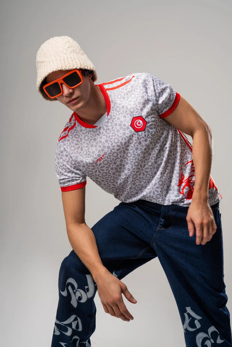 V 07 MAILLOT TUNISIE WHITE T-SHIRT BLANC 4