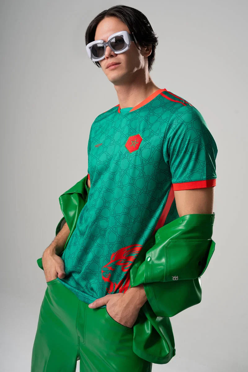 V 07 MAILLOT MOROCCO GREEN T-SHIRT VERT 4